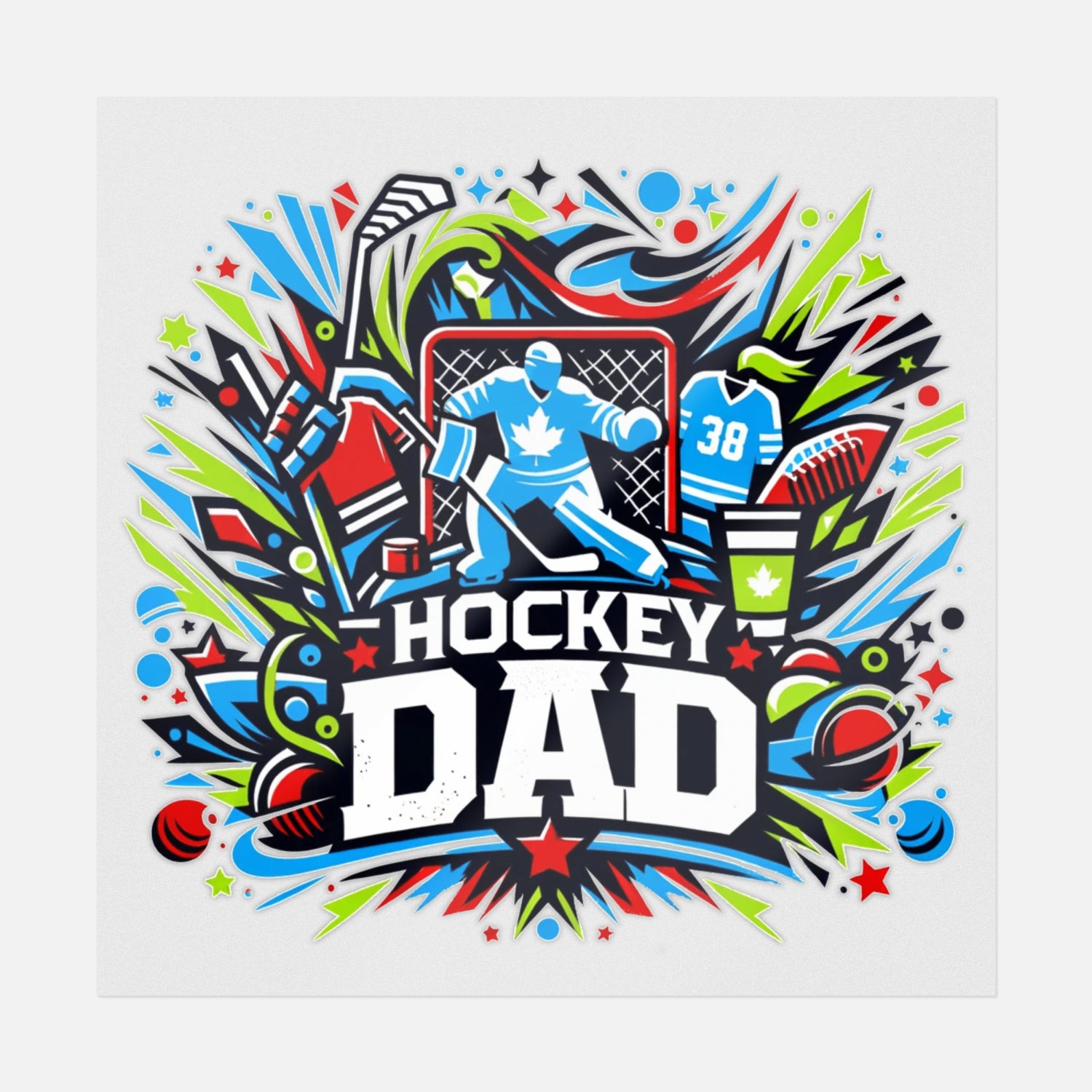 Hockey Dad Stencil | Hockey Ready-to-Press DTF Transfers