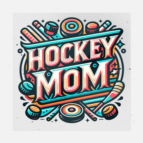 Hockey Mom Lettering Transfer