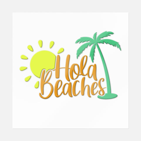 Hola Beaches Sticker