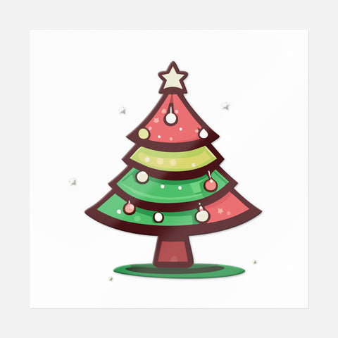 Holiday Christmas Tree Sticker