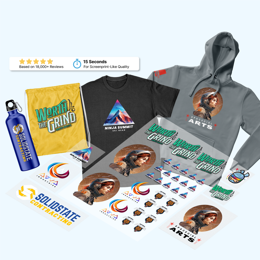 Custom DTF Transfers for T-Shirts & Apparel - Free Shipping