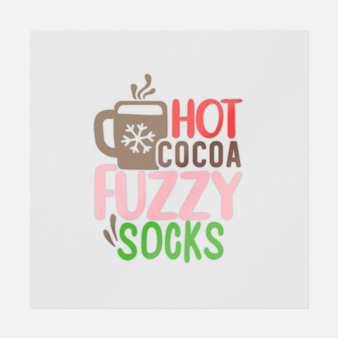 Hot Cocoa Fuzzy Socks Transfer