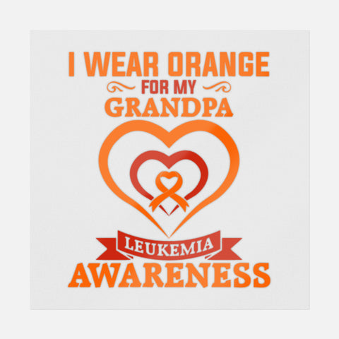 I Wear Orange For My Grandpa Transfer