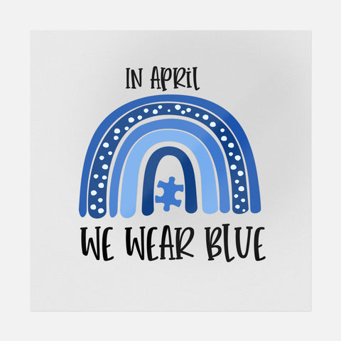 In April We Wear Blue Transfer