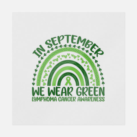 In September We Wear Green Rainbow Transfer
