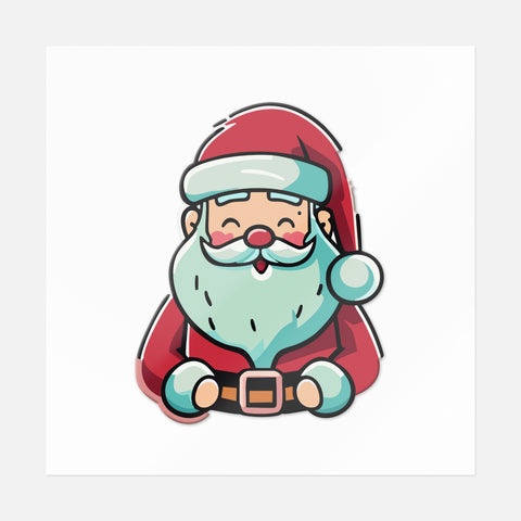 Joyful Santa Sticker