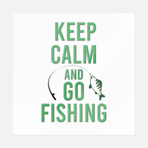 Keep Calm And Go Fishing Sticker