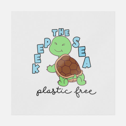 Keep The Sea Plastic Free Cute Design Transfer