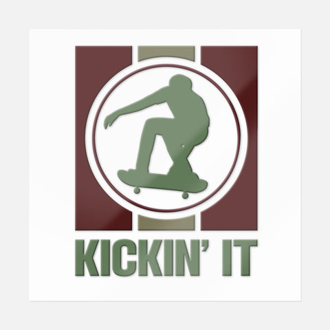 Kickin' It Retro Sticker