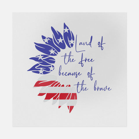 Land Of The Free Floral Transfer