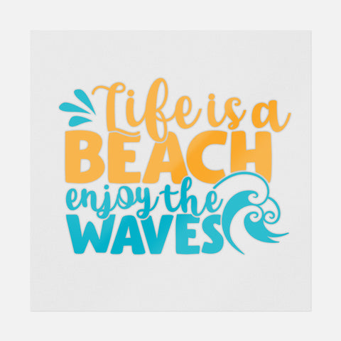 La vida es una playa Disfruta de las olas Transferencia