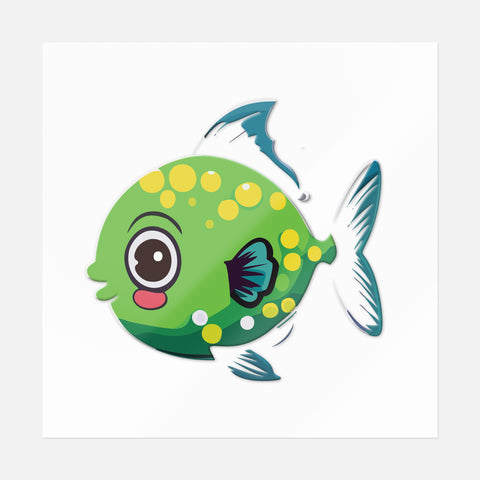 Lime Fin Sticker