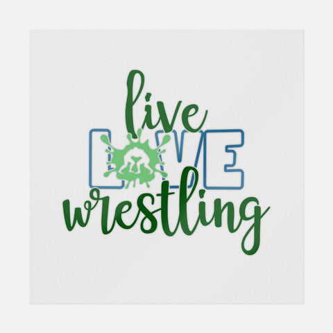 Live Love Wrestling Typography Transfer