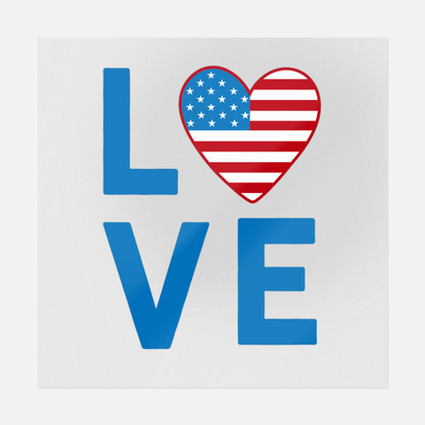 Love American Flag Transfer