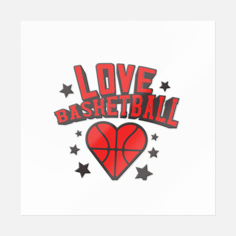 Love Basketball Sticker