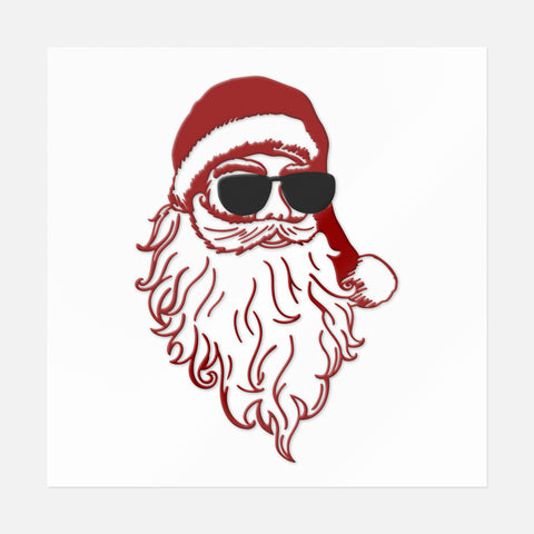 Mr. Claus Glasses Sticker