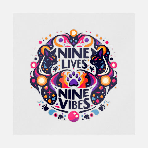 Nine Lives Nine Vibes Flat Art