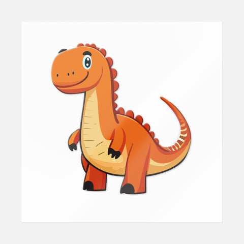 Orange Dinosaur Sticker