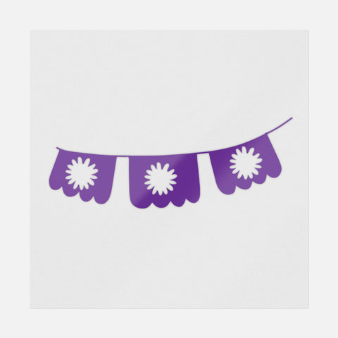 Papel Picado Purple Transfer