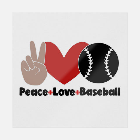 Peace, Love, Baseball Art Transfer