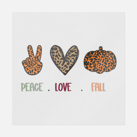 Peace Love Fall Pumpkin Transfer