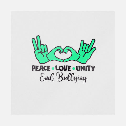 Peace Love Unity End Bullying Transfer