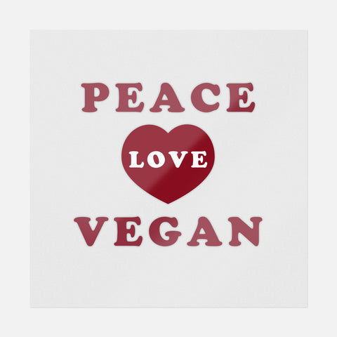 Peace Love Vegan Transfer