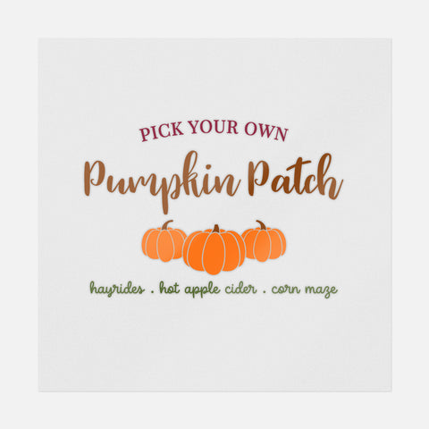 Pick Your Own Pumpkin Patch Transfer