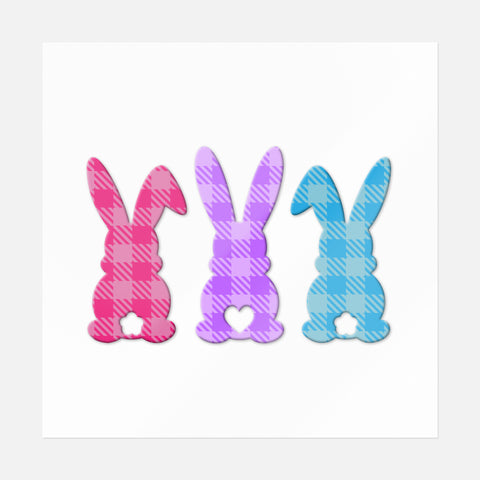 Plaid Bunnies Sticker