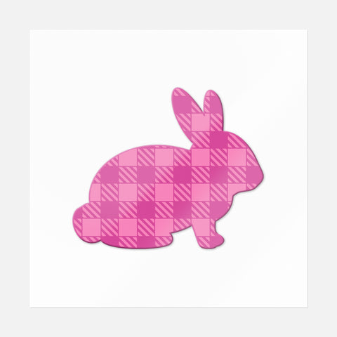 Plaid Bunny Sticker