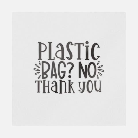 Plastic Bag? No Thank You Transfer