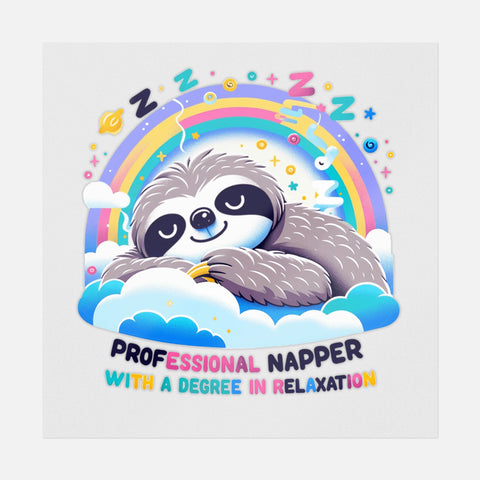 Professional Napper With A Degree In Relaxation Cute Transfer