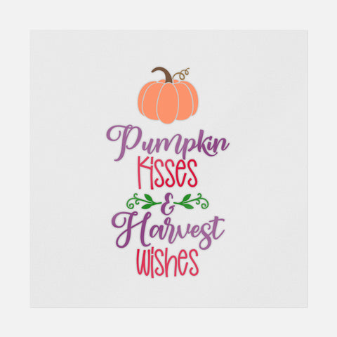 Pumpkin Kisses And Harvest Wishes Transfer