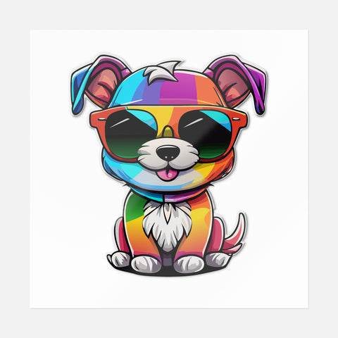 Rainbow Puppy Sticker