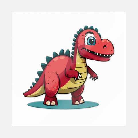 Red Little Dino Sticker