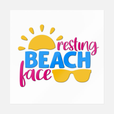 Resting Beach Face Sticker