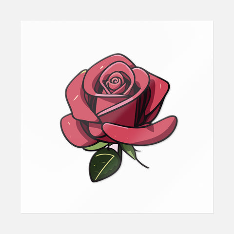 Romantic Rose Flower Sticker