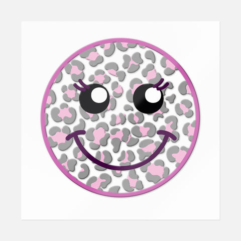 Smiley With Eyelashes Sticker