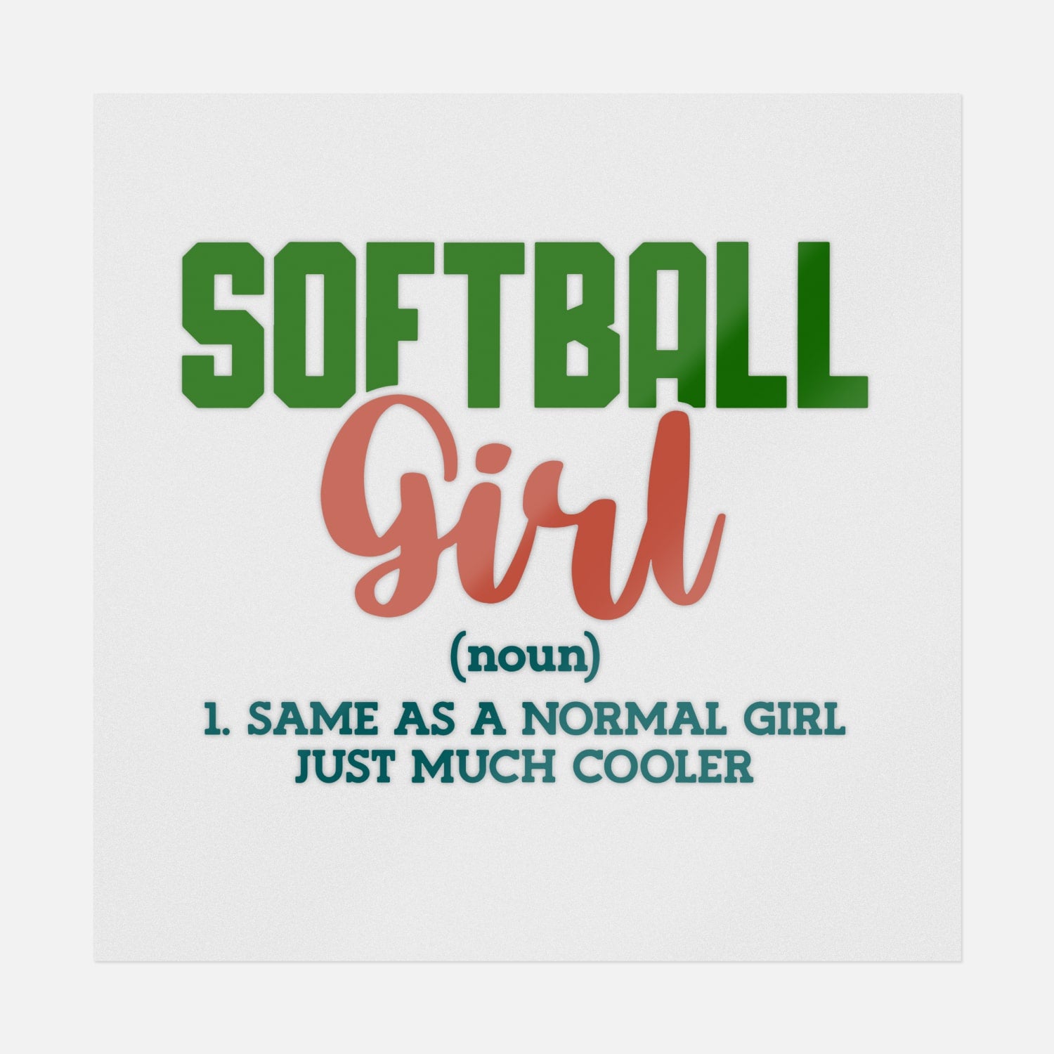 Softball Girl | Softball Ready-to-Press DTF Transfers