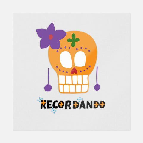 Sugar Skull Orange Transfer