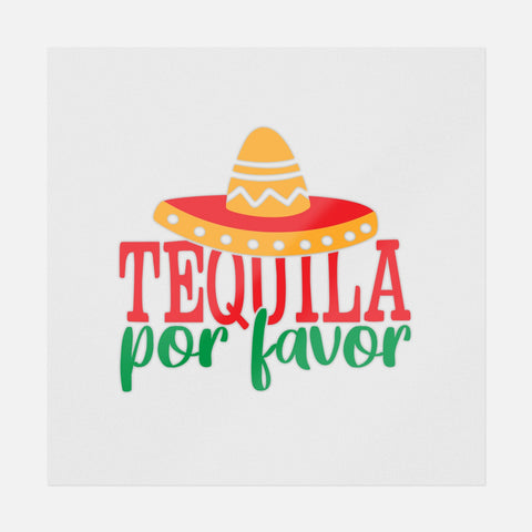 Tequila Por Favor Red & Green Transfer