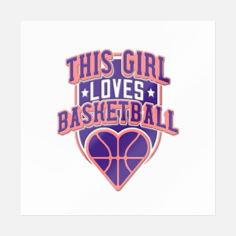 This Girl Loves Basketball Sticker