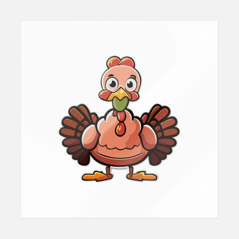 Tim Tidings Turkey Thanksgiving Sticker