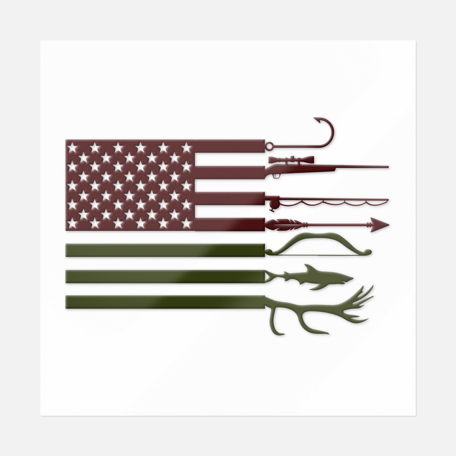 Hunting Flag Stickers for Sale
