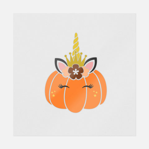 Unicorn Pumpkin Crown Transfer