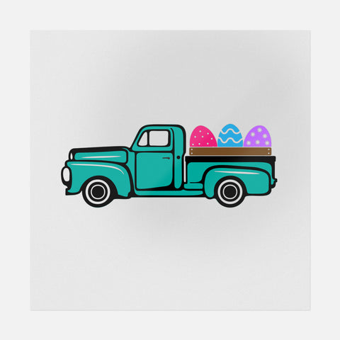 Vintage Easter Egg Truck Transfer