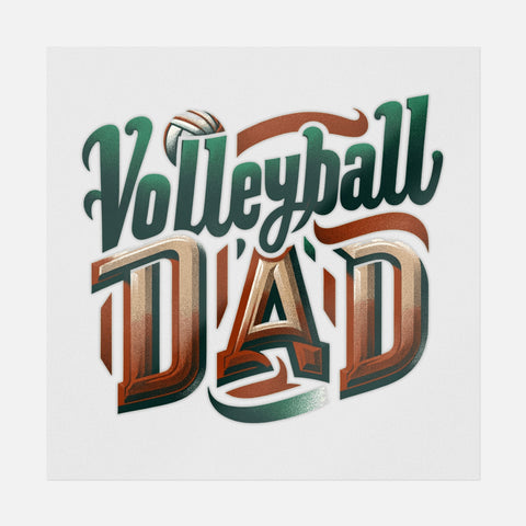 Volleyball Dad Lettering Transfer