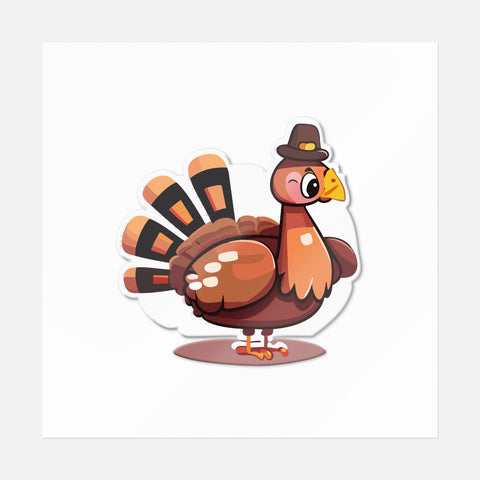 Winged Wanderer Turkey Thanksgiving Sticker