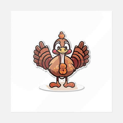 Adorable Turkey Thanksgiving Sticker - Ninja Transfers