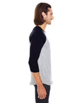 American Apparel BB453W Unisex Poly - Cotton 3/4 - Sleeve Raglan T - Shirt - Ninja Transfers